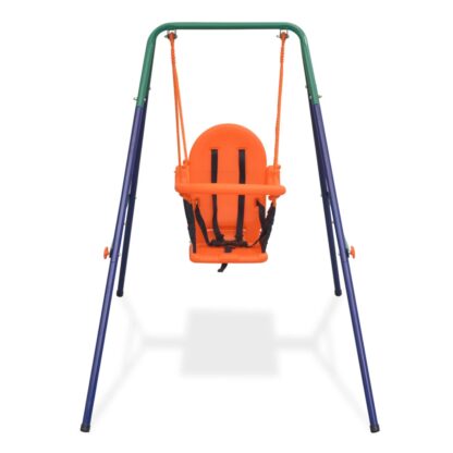 Kleinkinder-Schaukelset mit Sicherheitsgeschirr Orange - Image 2