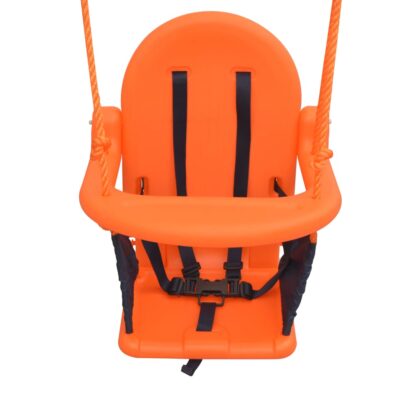 Kleinkinder-Schaukelset mit Sicherheitsgeschirr Orange - Image 4