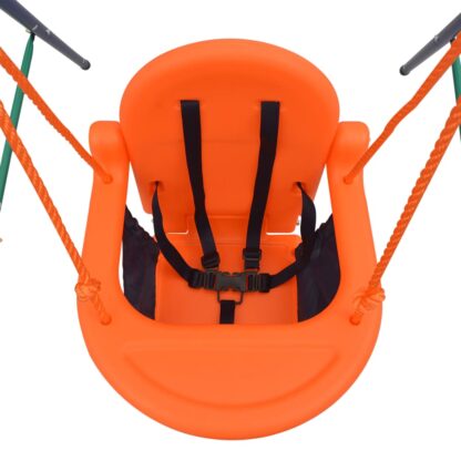 Kleinkinder-Schaukelset mit Sicherheitsgeschirr Orange - Image 5