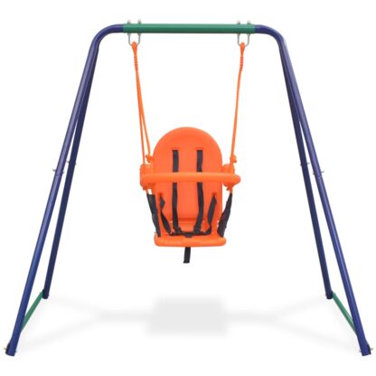2-in-1 Einzelschaukel und Kleinkinderschaukel Orange - Image 6