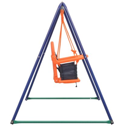 2-in-1 Einzelschaukel und Kleinkinderschaukel Orange - Image 7