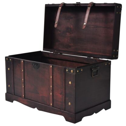 Vintage Schatztruhe Holz 66 x 38 x 40 cm - Image 4