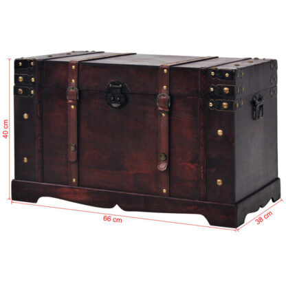Vintage Schatztruhe Holz 66 x 38 x 40 cm - Image 9