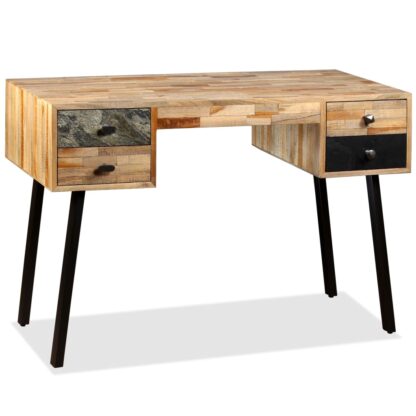 Schreibtisch Wiederverwertetes Teak Massivholz 110 × 50 × 76 cm - Image 2