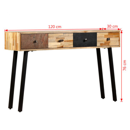 Konsolentisch Recyceltes Teak Massiv 120 x 30 x 76 cm - Image 10