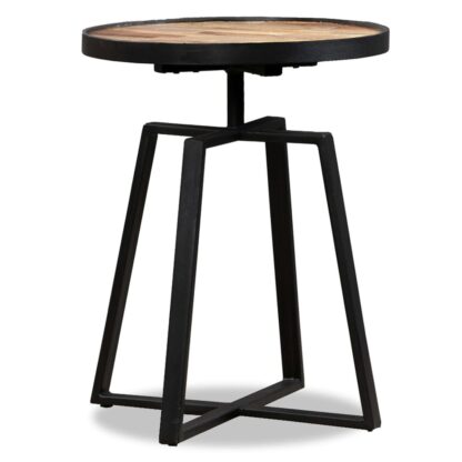 Beistelltisch Rund Recyceltes Massivholz Teak - Image 2