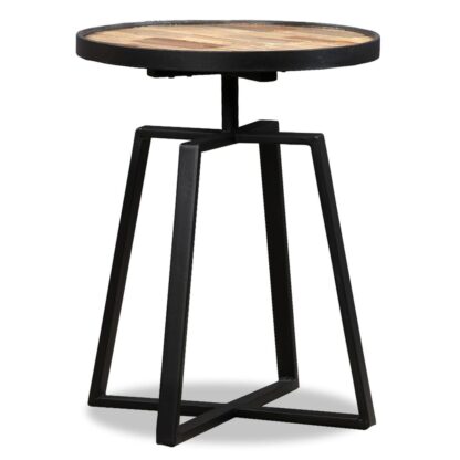Beistelltisch Rund Recyceltes Massivholz Teak - Image 11