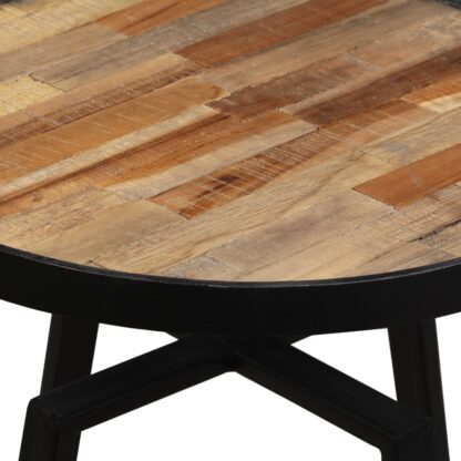 Beistelltisch Rund Recyceltes Massivholz Teak - Image 3