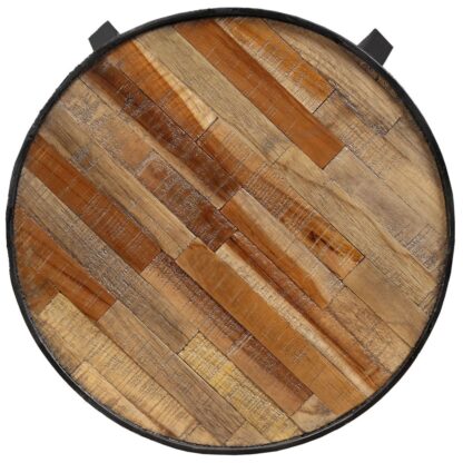 Beistelltisch Rund Recyceltes Massivholz Teak - Image 5