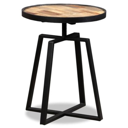 Beistelltisch Rund Recyceltes Massivholz Teak - Image 8