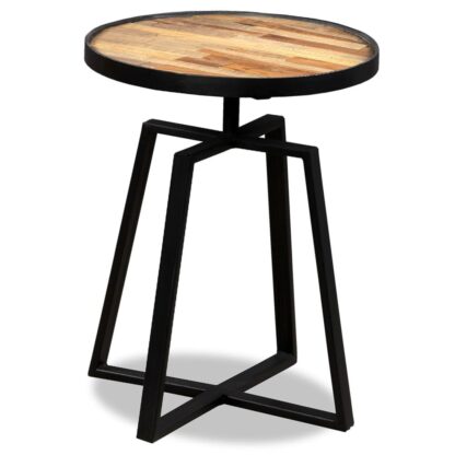 Beistelltisch Rund Recyceltes Massivholz Teak - Image 9