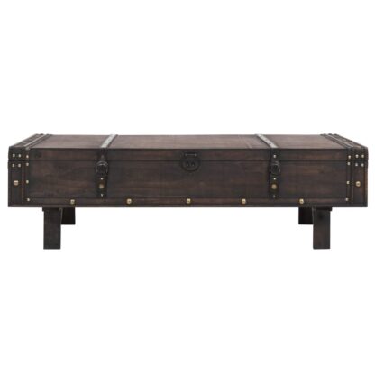 Couchtisch Massivholz Vintage-Stil 120x55x35 cm - Image 2