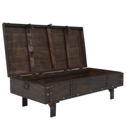Couchtisch Massivholz Vintage-Stil 120x55x35 cm - Image 3