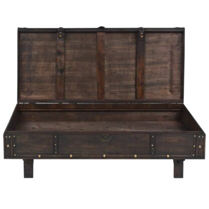 Couchtisch Massivholz Vintage-Stil 120x55x35 cm - Image 4