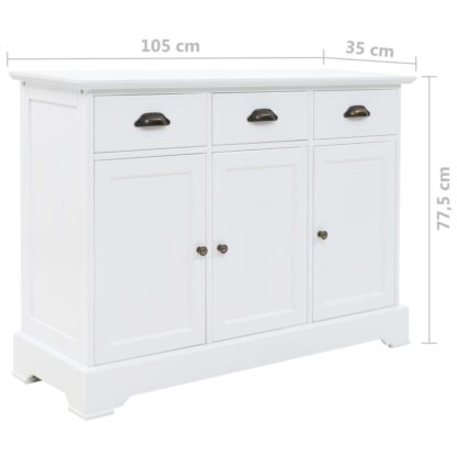 Sideboard mit 3 Türen MDF und Kiefernholz 105 x 35 x 77,5 cm - Image 9