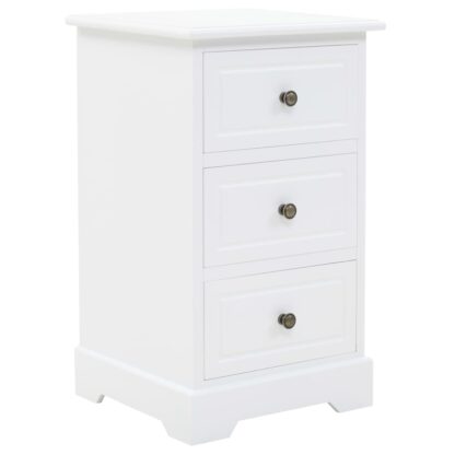Nachtschrank MDF und Kiefernholz 35x32x59 cm