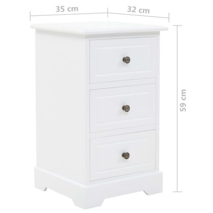 Nachtschrank MDF und Kiefernholz 35x32x59 cm - Image 9