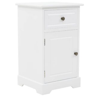 Nachtschrank MDF und Kiefernholz 35x32x59 cm