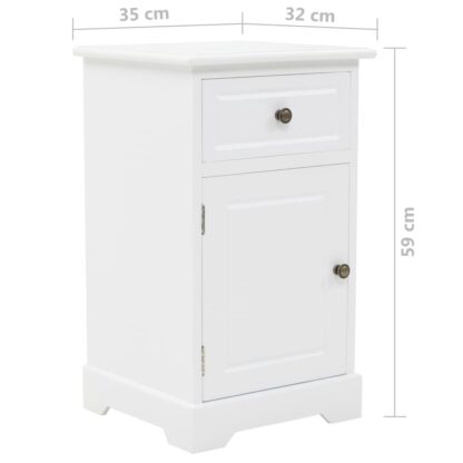 Nachtschrank MDF und Kiefernholz 35x32x59 cm - Image 8