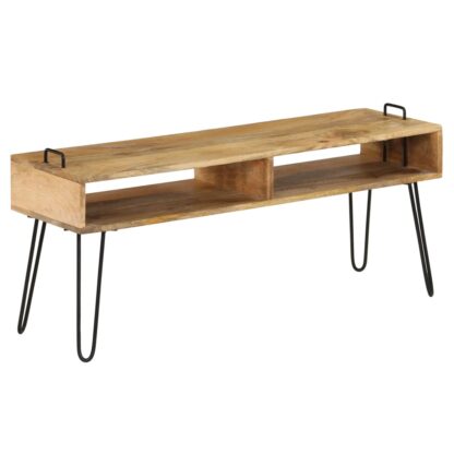 TV-Tisch Massivholz Mango 110x35x45 cm - Image 11