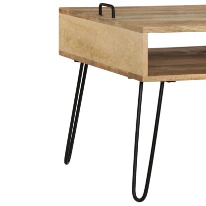 TV-Tisch Massivholz Mango 110x35x45 cm - Image 7