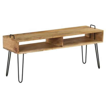 TV-Tisch Massivholz Mango 110x35x45 cm - Image 8