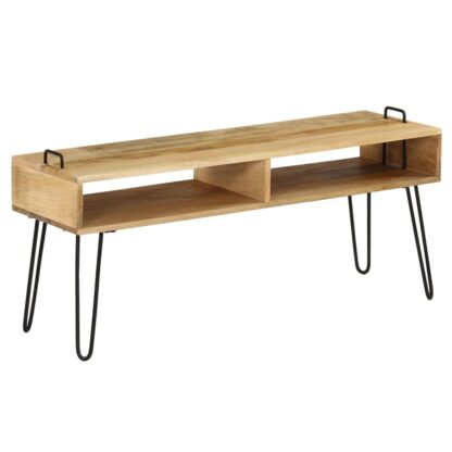 TV-Tisch Massivholz Mango 110x35x45 cm - Image 10
