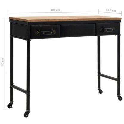 Konsolentisch MDF und Tannenholz 100 x 33,5 x 80 cm - Image 8