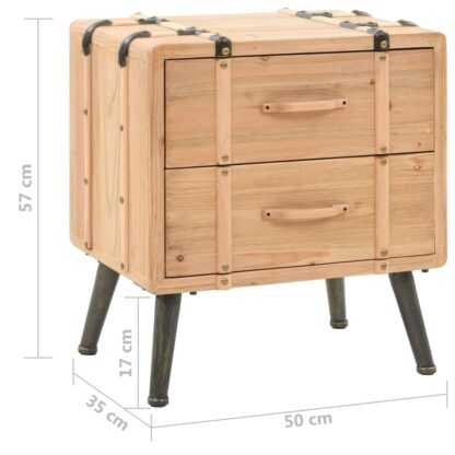 Nachttisch Massivholz Tanne 50x35x57 cm - Image 8