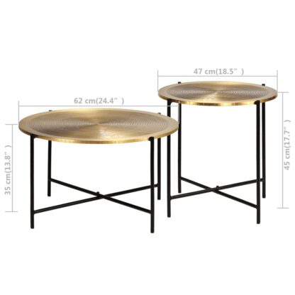 Tisch-Set 2-tlg. MDF mit Messingbeschichtung - Image 9