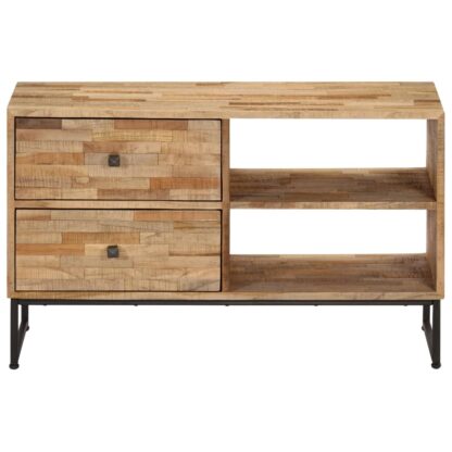 TV-Schrank Recyceltes Teakholz 90x30x55 cm - Image 2