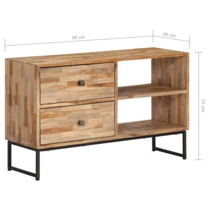 TV-Schrank Recyceltes Teakholz 90x30x55 cm - Image 8