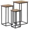 Beistelltisch-Set 3-tlg. Recyceltes Teak