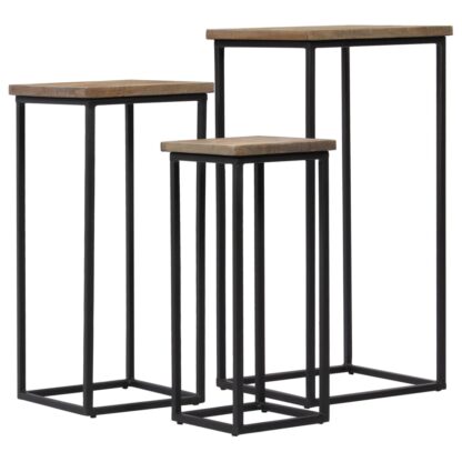 Beistelltisch-Set 3-tlg. Recyceltes Teak - Image 2