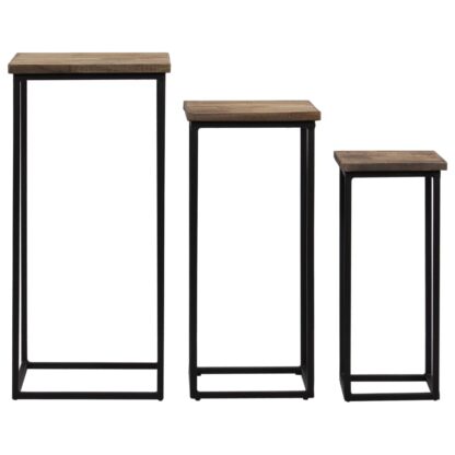 Beistelltisch-Set 3-tlg. Recyceltes Teak - Image 4