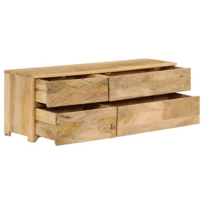 TV-Schrank Massivholz Mango 110x30x40 cm - Image 5