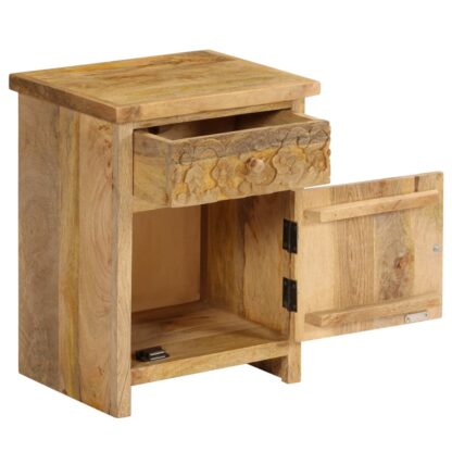 Nachttisch Mangoholz Massiv 40 x 30 x 50 cm - Image 5