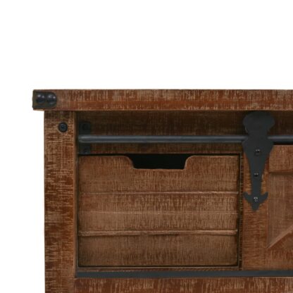 Konsolentisch Tannenholz Massiv 131x35,5x75 cm Braun - Image 8