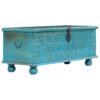 Aufbewahrungstruhe Mangoholz Massiv 100 x 40 x 41 cm Blau