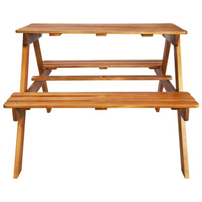 Kinder-Picknicktisch mit Sonnenschirm 79x90x60 cm Akazienholz - Image 6
