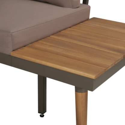 4-tlg. Garten-Lounge-Set mit Auflagen Massivholz Akazie Braun - Image 3