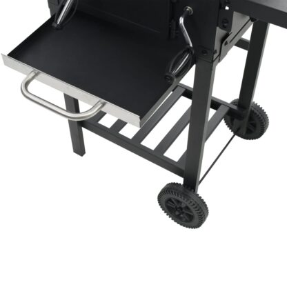 Holzkohlegrill mit Unterer Ablage Schwarz - Image 11