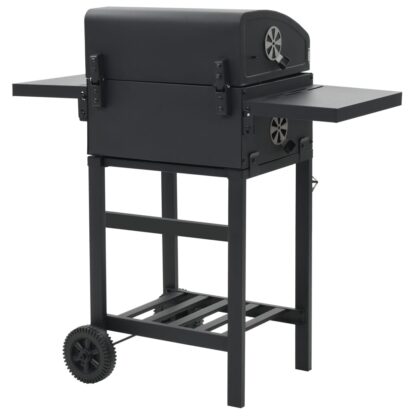 Holzkohlegrill mit Unterer Ablage Schwarz - Image 4