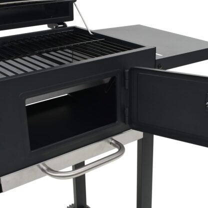 Holzkohlegrill mit Unterer Ablage Schwarz - Image 8