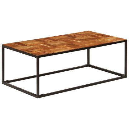 Couchtisch 110x60x40 cm Massivholz Akazie und Stahl - Image 11