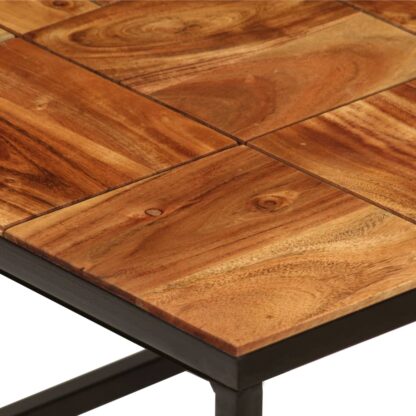 Couchtisch 110x60x40 cm Massivholz Akazie und Stahl - Image 6