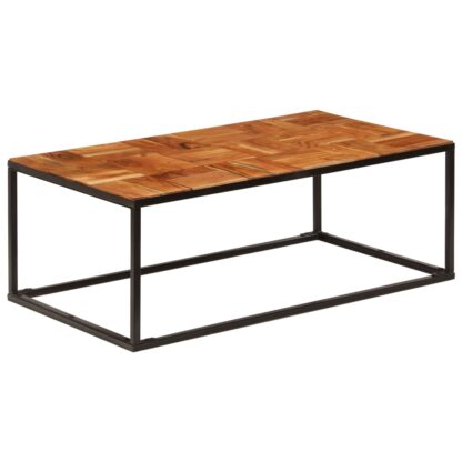 Couchtisch 110x60x40 cm Massivholz Akazie und Stahl - Image 9