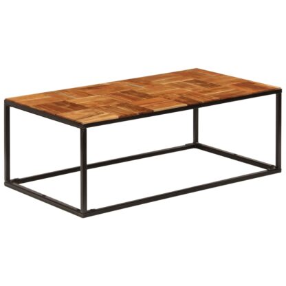 Couchtisch 110x60x40 cm Massivholz Akazie und Stahl - Image 10