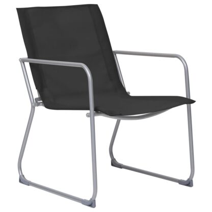 4-tlg. Garten-Lounge-Set Stoff und Stahl Schwarz - Image 8