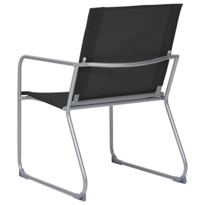 4-tlg. Garten-Lounge-Set Stoff und Stahl Schwarz - Image 9
